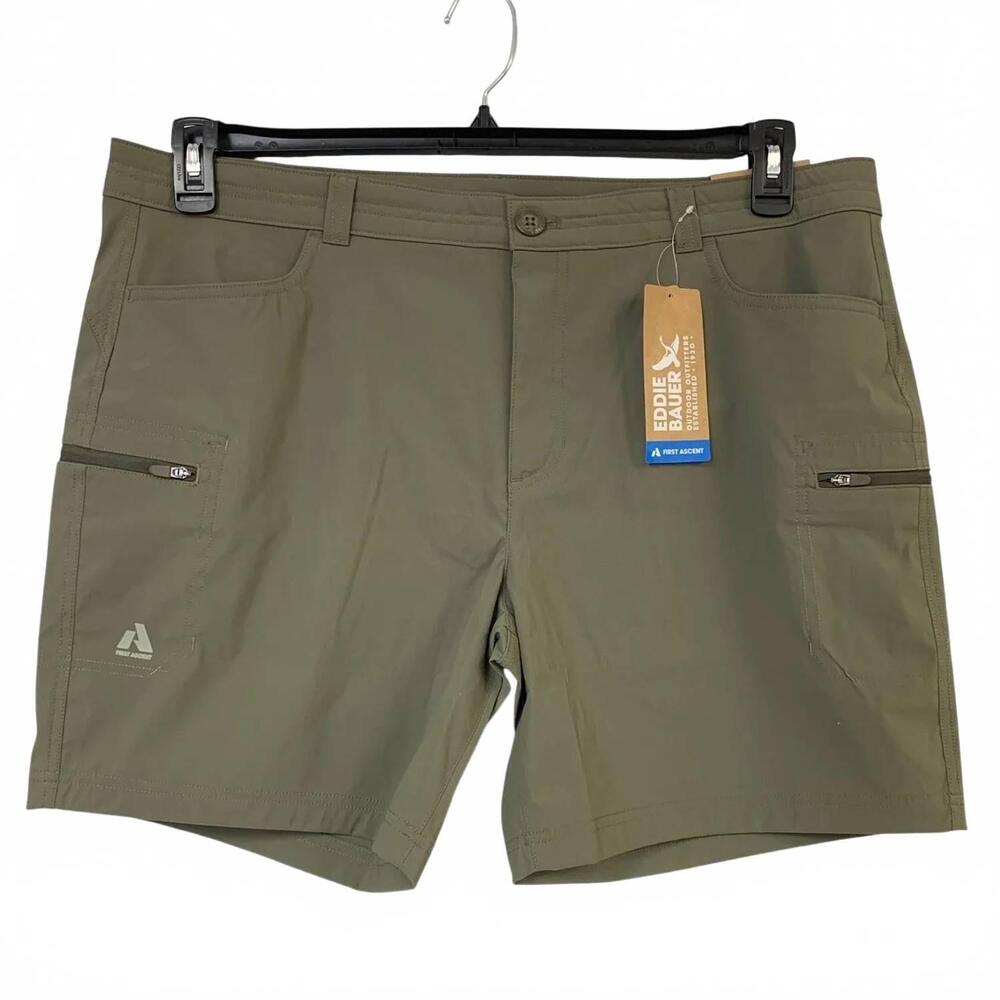 NEW EDDIE BAUER women's guide shorts in slate green
